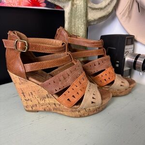 Maurice’s | strappy eyelet wedge sandals | 7